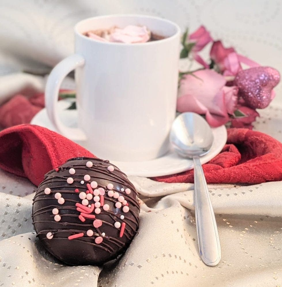 3 Little Chefs will offer Hot Cocoa Bombs for Valentine's Day.