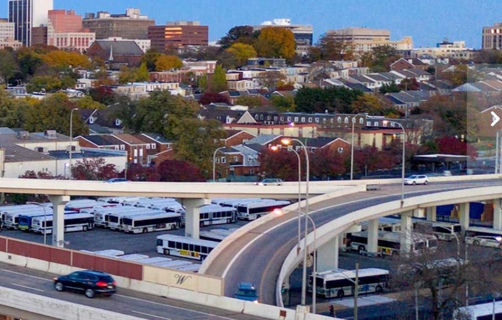 Interstate 95, with the Martin Luther King Boulevard ramps. (Delaware Department of Transportation photo)