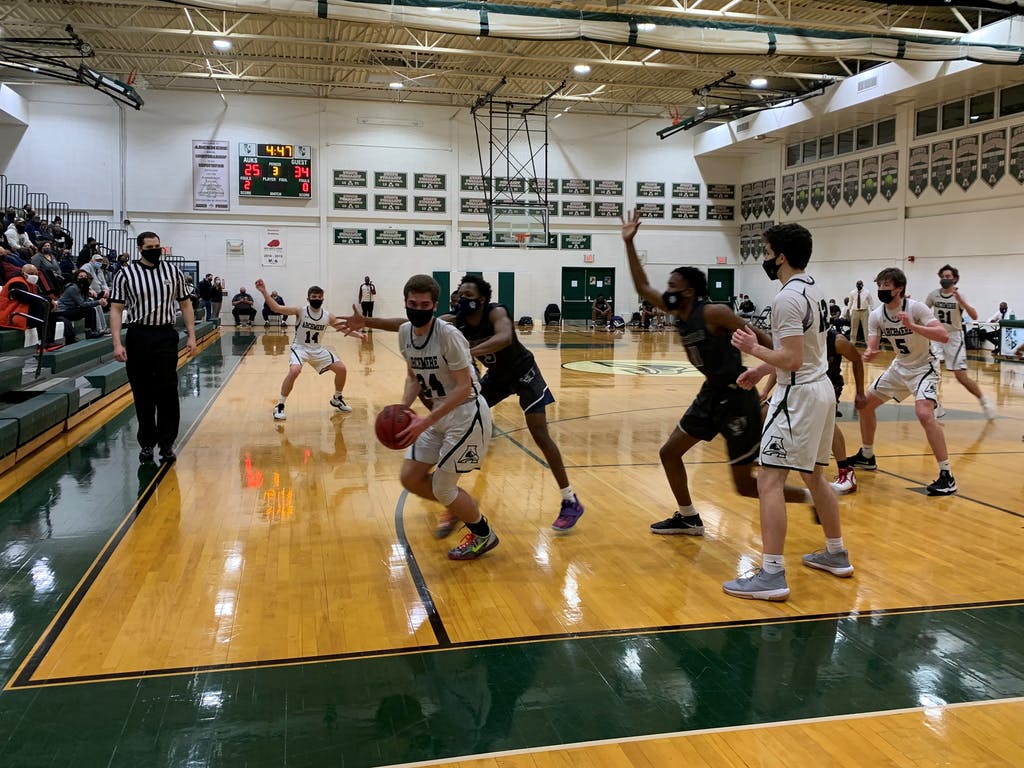 Delcastle cruises past Archmere in the second round of the boys’ basketball state tournament
