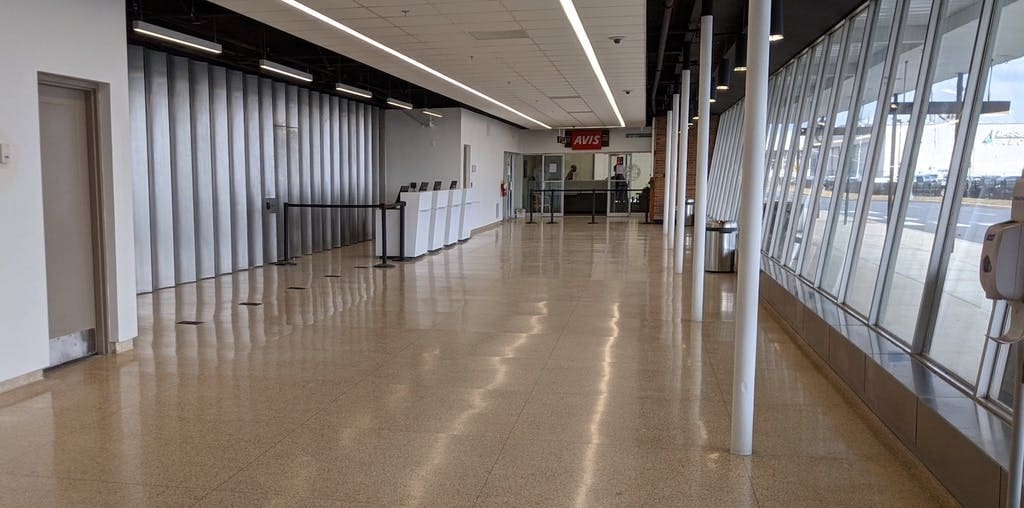 Wilmington-New Castle Airport check-in area. (Delaware River & Bay Authority photo)