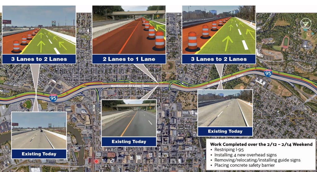 Work planned in mid-February for Restore the Corridor. (DelDOT image)