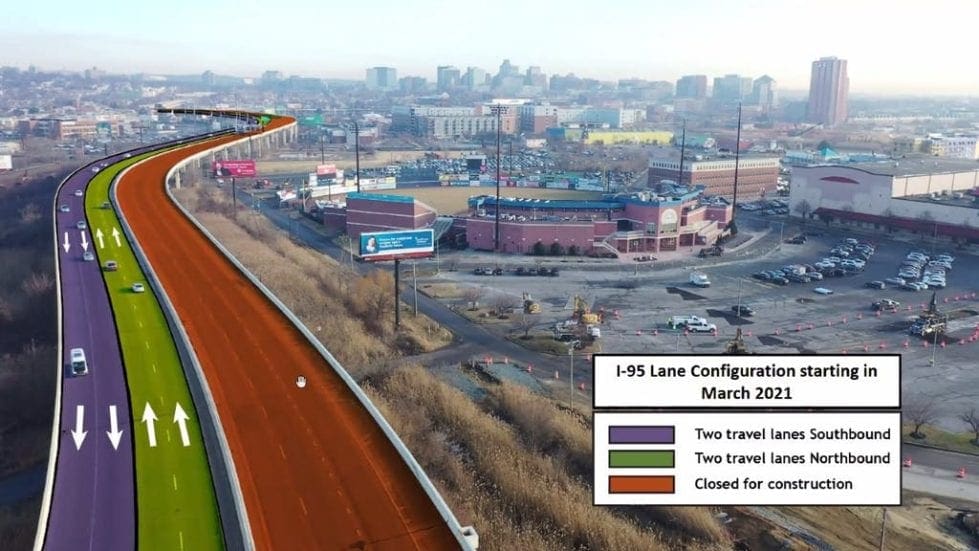 How I-95 will flow in March. (DelDOT)