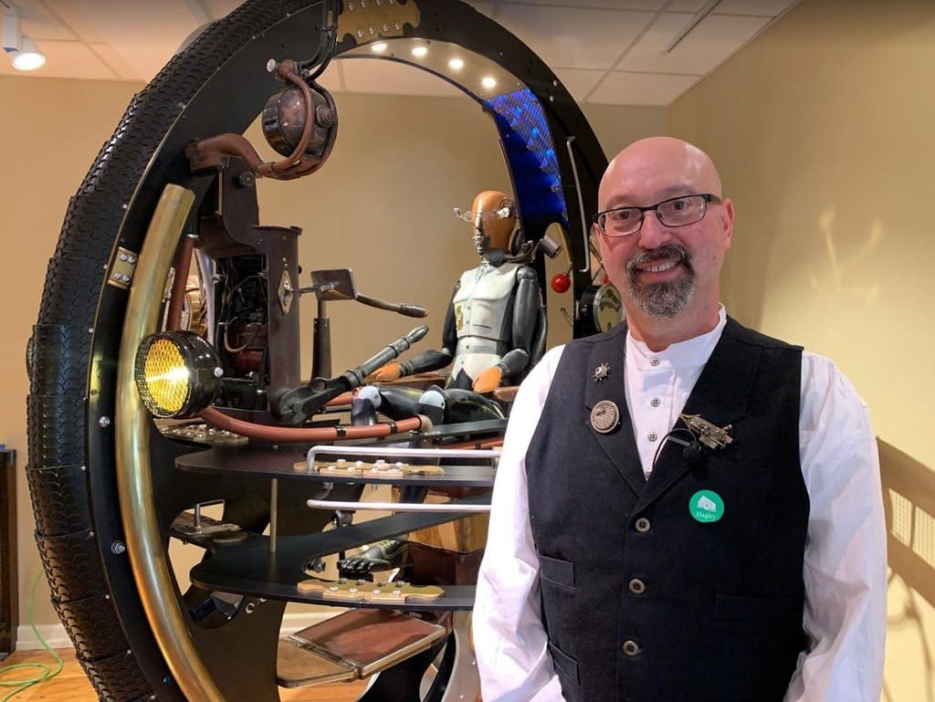 Art, history, technology combine in Hagley's new steampunk sculpture
