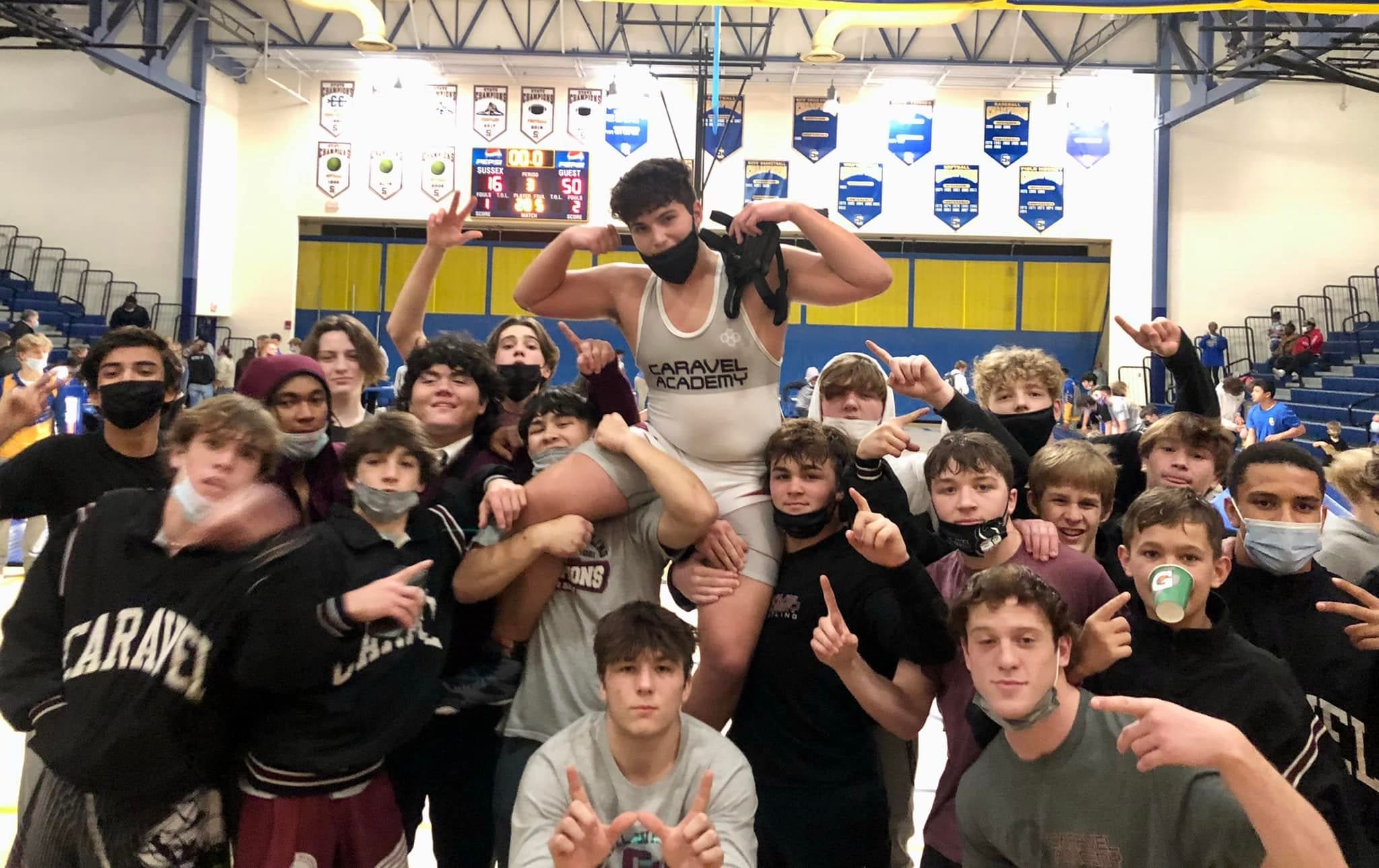 Caravel Academy Cruises in 50-16 Mat Victory over Sussex Central