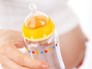 empty baby bottle to illustrate baby formula woes