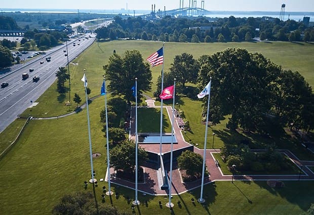 Veterans Memorial Park, near Delaware Memorial Bridge