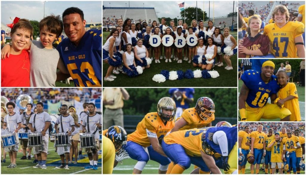 The 66th annual DFRC Blue Gold All-Star Football Game will be played tonight at Delaware Stadium on the campus of the University of Delaware. The game supports the enrichment of children and young adults with intellectual disabilities