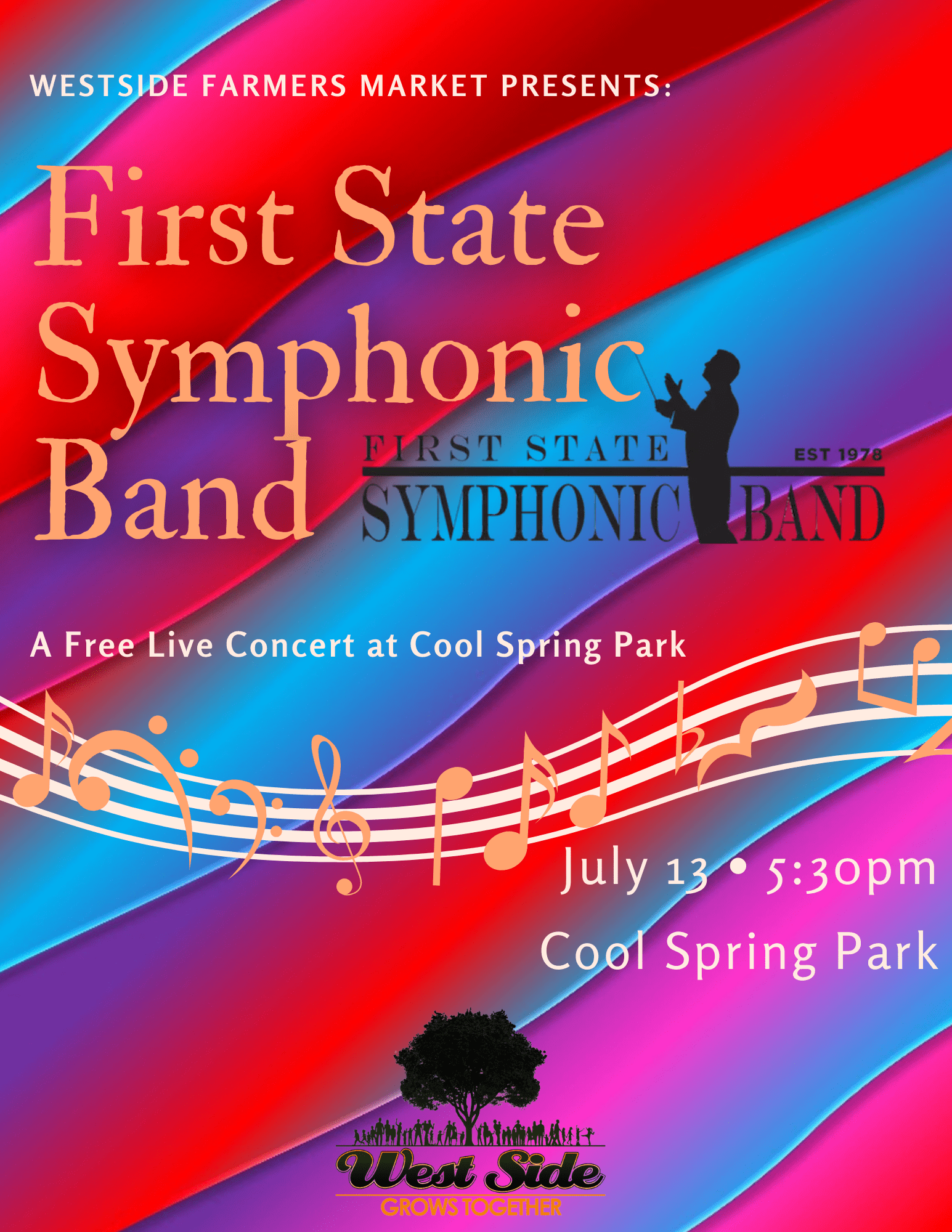 First State Symphonic Band Concert at Farmers Market Flyer 1