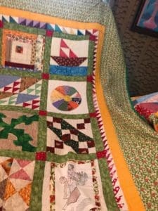 Ms. Meyers has picked up quilt-making as a hobby.