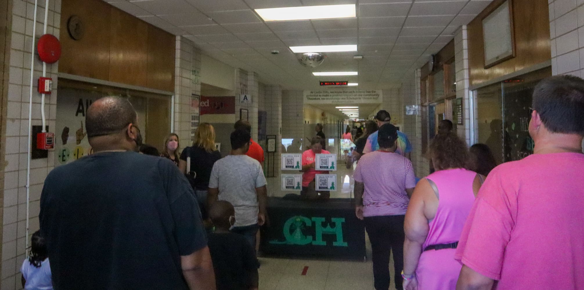 Families were able to tour their child's school and classroom.
