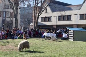 Ursuline Academy's Christmas pageant featured animals for the first time. (Jarek Rutz/Delaware LIVE News)