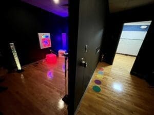 Just two students can be in the sensory room at a single time. (Jarek Rutz/Delaware LIVE News)