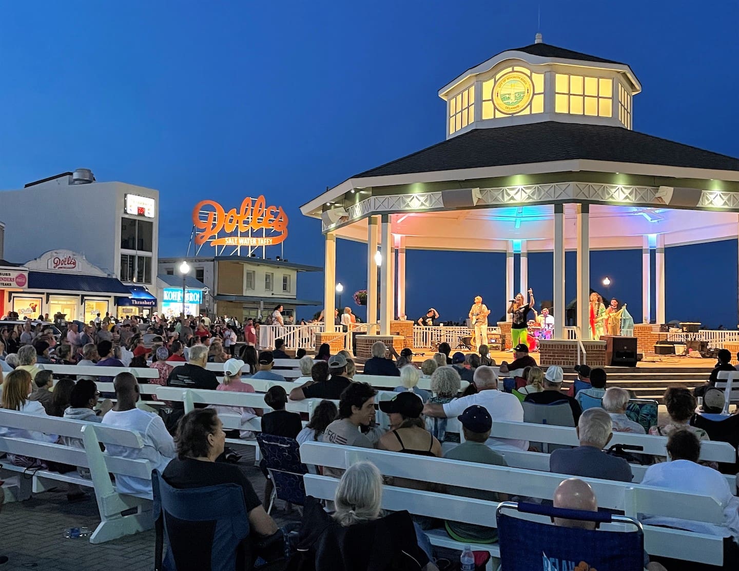 Free summer concerts have been going on for decades at the Rehoboth Beach Bandstand. (City of Rehoboth Beach photo)