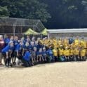 2023 DFRC Blue Gold softball teams posing after the game photo by Nick Halliday