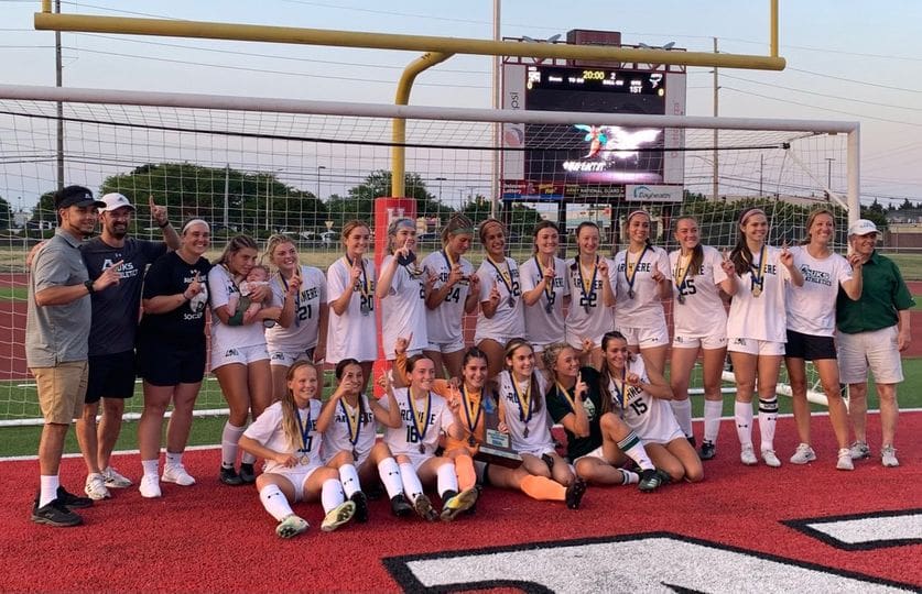 Archmere girls soccer team your 2023 DIAA DII Girls soccer state champions photo by Archmere Academy