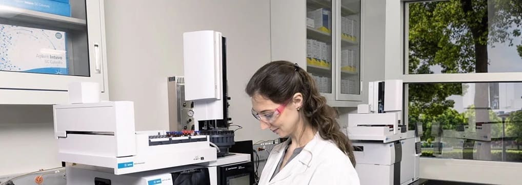 The Newport site makes facility produces liquid chromatography columns. (Agilent Technologies)