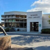 The Newark Free LIbrary is being replaced with a new building on the same site.
