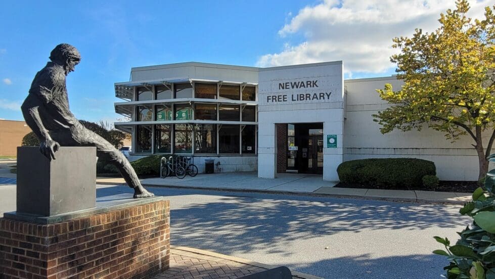 The Newark Free LIbrary is being replaced with a new building on the same site.