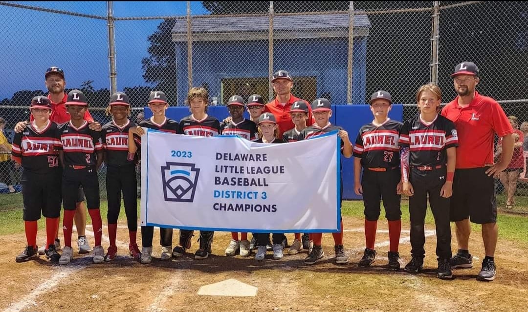 Laurel little league win district 3 Majors division baeball championship photo by Benny Mitchell