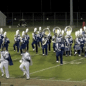 Dover High school band playing during halftime of a football game photo courtesy of Glenn Frazer