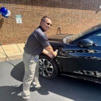 Delcastle unveiled its EV. charging stations Thursday.