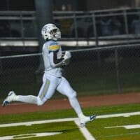 Cape Henlopen football Maurki James scores his fourth touchdown of the game on an 85 yard run, photo courtesy of Dave Frederick
