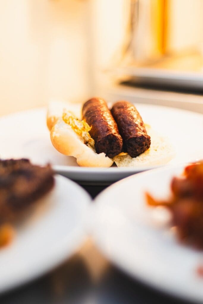 The sausage is served multiple ways. Customers can also buy it raw to cook at home. (Pam George photo).