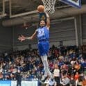 Delaware Blue Coats Terquavion Smith dunks during the game against the Go Go photo courtesy of Ben Fulton