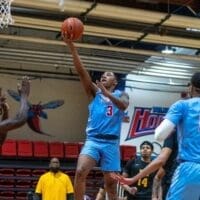 Delaware State Hornets basketball Martaz Robinson leads the team in scoring this season, photo courtesy of Delaware State athletics