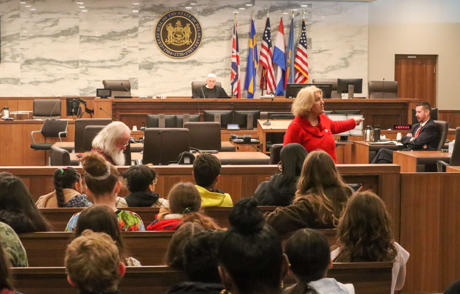 James McGiffin played Santa in the courthouse tradition.