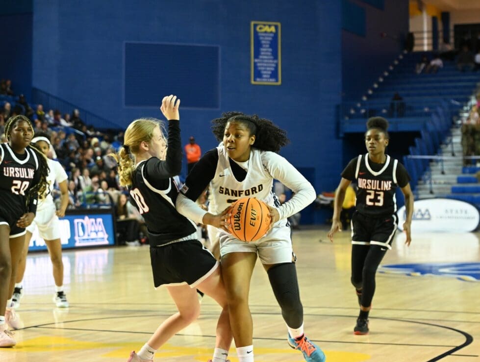 Sanford verse Ursuline girls basketball state championship game photo courtesy of Ben Fulton