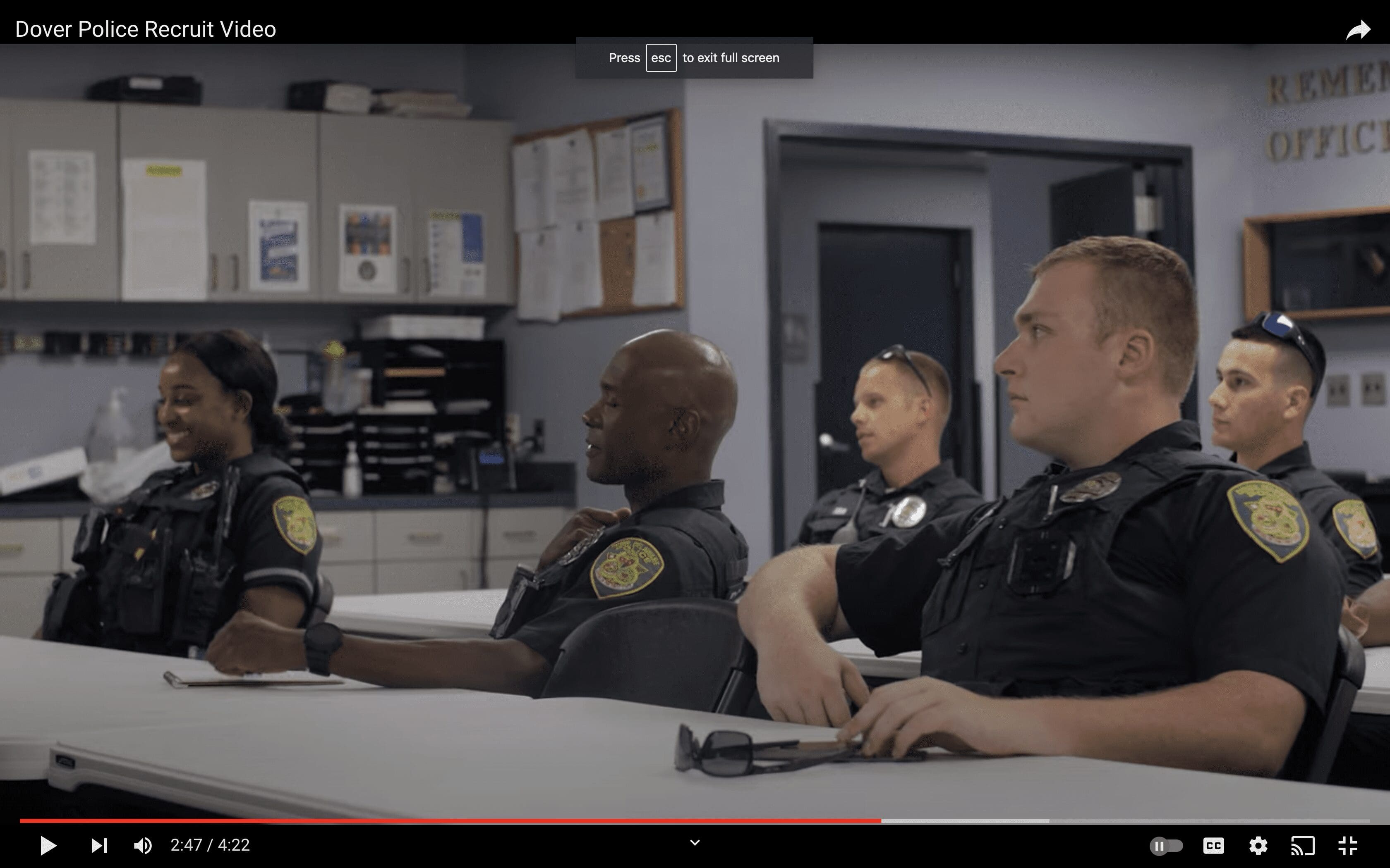 Featured image for “Dover Police 2023 recruitment video nationally recognized”