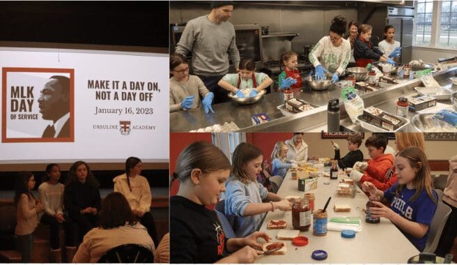 Ursuline Academy hosted a day of volunteering to honor Dr. King's legacy on MLK Day.