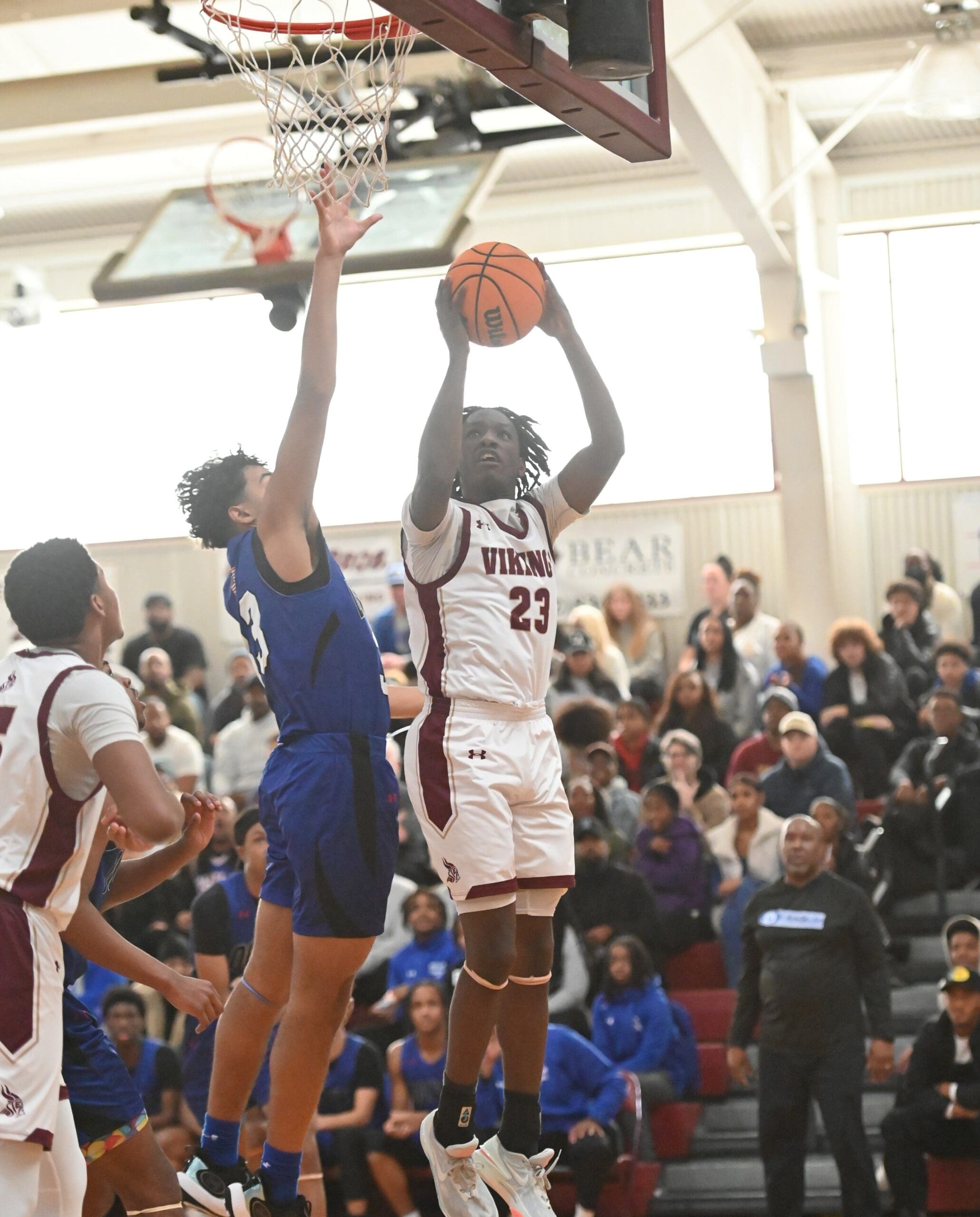 St Elizabeths Julius Wright attempts a shot in their game against Dover photo courtesy of Ben Fulton scaled