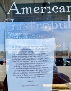 After 13 years, Ulysses American Gastro Pub in Brandywine Hundred has closed. The beer-friendly restaurant is in the Shoppes at Graylyn on Marsh Road.