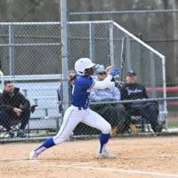 Sussex Central softball Takyla (TK) Davis watches the ball leave the park. Photo by Ben Fulton