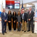 William Penn's first cohort will start the pathway program next year as juniors. (From left: Del Tech President Mark Brainard, William Penn Allied Health students, Bank of America Delaware President Chip Rossi, Colonial School District Superintendent Jeff Menzer.)