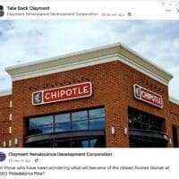 Chipotle Mexican Grill is coming to Claymont, the Claymont Renaissance Development Corp. announced on Facebook.