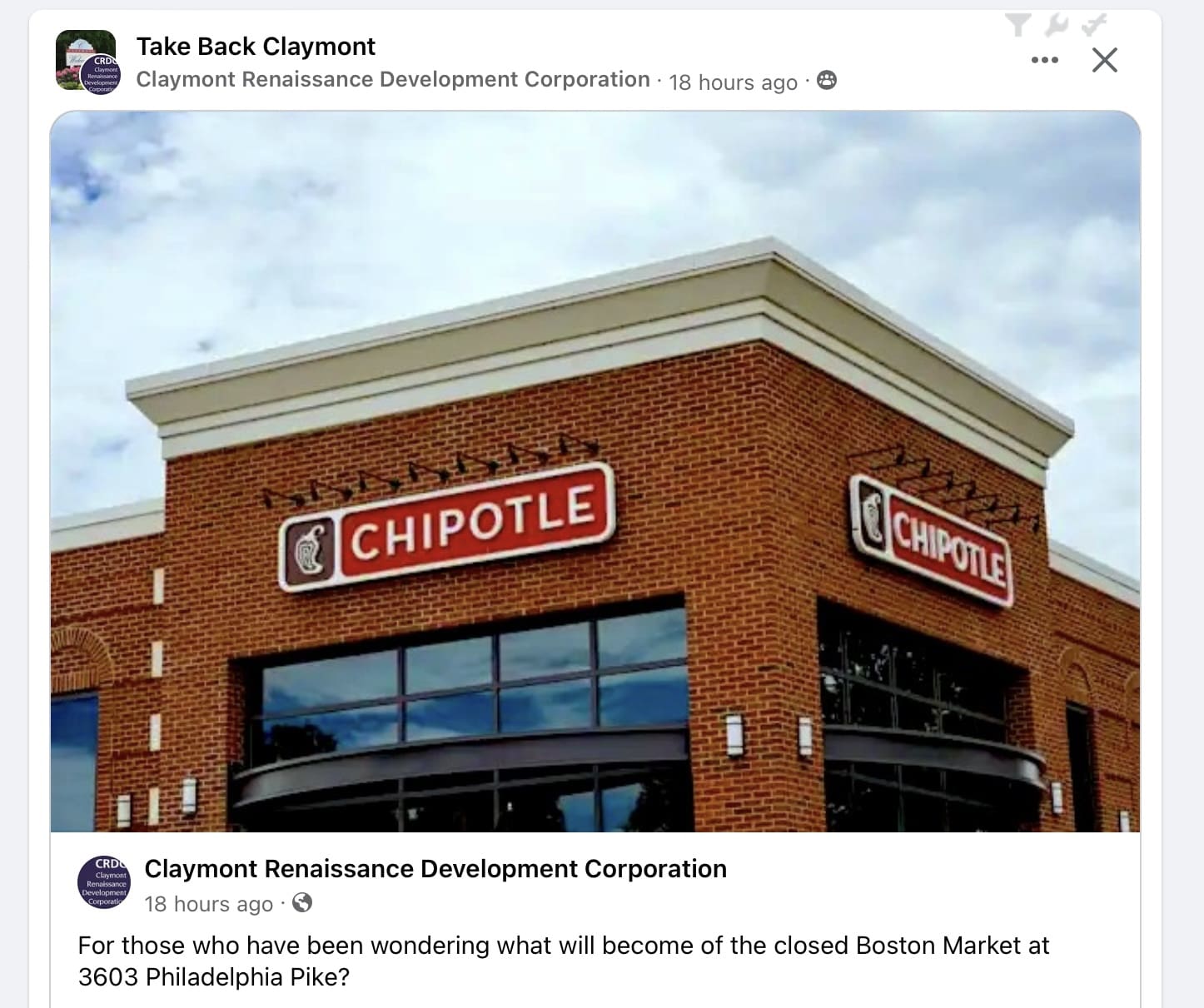 Featured image for “Chipotle coming to Claymont, as it thinks about its future”