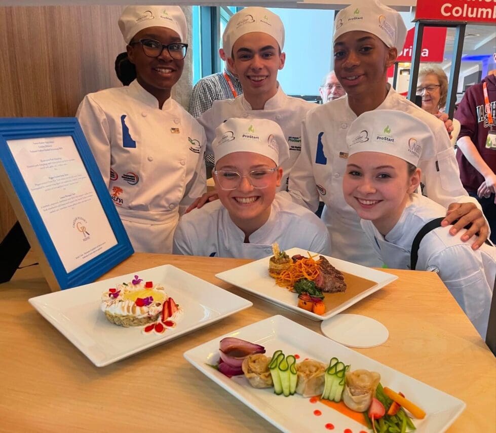 Caesar Rodney High School's culinary team took home first place in a national competition and it's fifth straight state title. (From top left, clockwise): Melia Stamper, Ralph Figueroa, Shannon Powell, Zoe Rowe and Carys Raber.