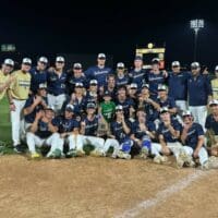 The Salesianum Sals pose after winning the DIAA baseball state championship. Photo by Nick Halliday