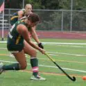 Saint Marks field hockey Claire Krause takes a shot during a game. Photo by Mike Lang