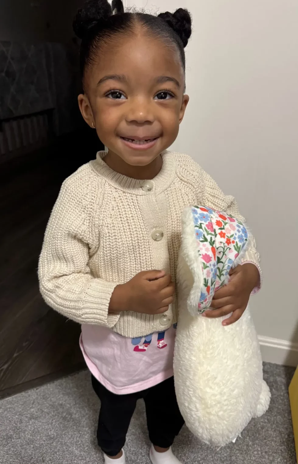 Nola Dinkins, pictured, is a Black female toddler approximately 3 feet tall and 25 pounds. She was last seen in Newark on June 10, 2025.